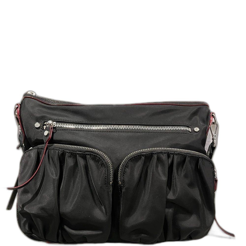 MZ Wallace JANE Black Nylon Satchel - Quiet Luxury Commuter Bag Y2K Utility